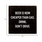Rustic Knotty Pine Beer Sign 'Beer Prices Drop Below Gas Costs' Wall or Shelf Decor